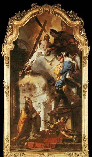 TIEPOLO, Giovanni Domenico Pope St Clement Adoring the Trinity oil painting image